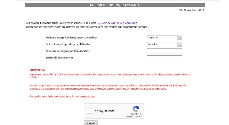 Precalificación crédito construyo