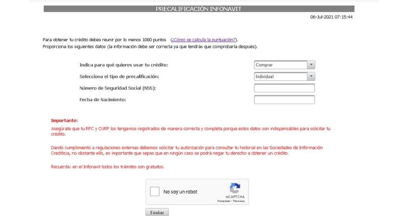 Precalificación infonavit